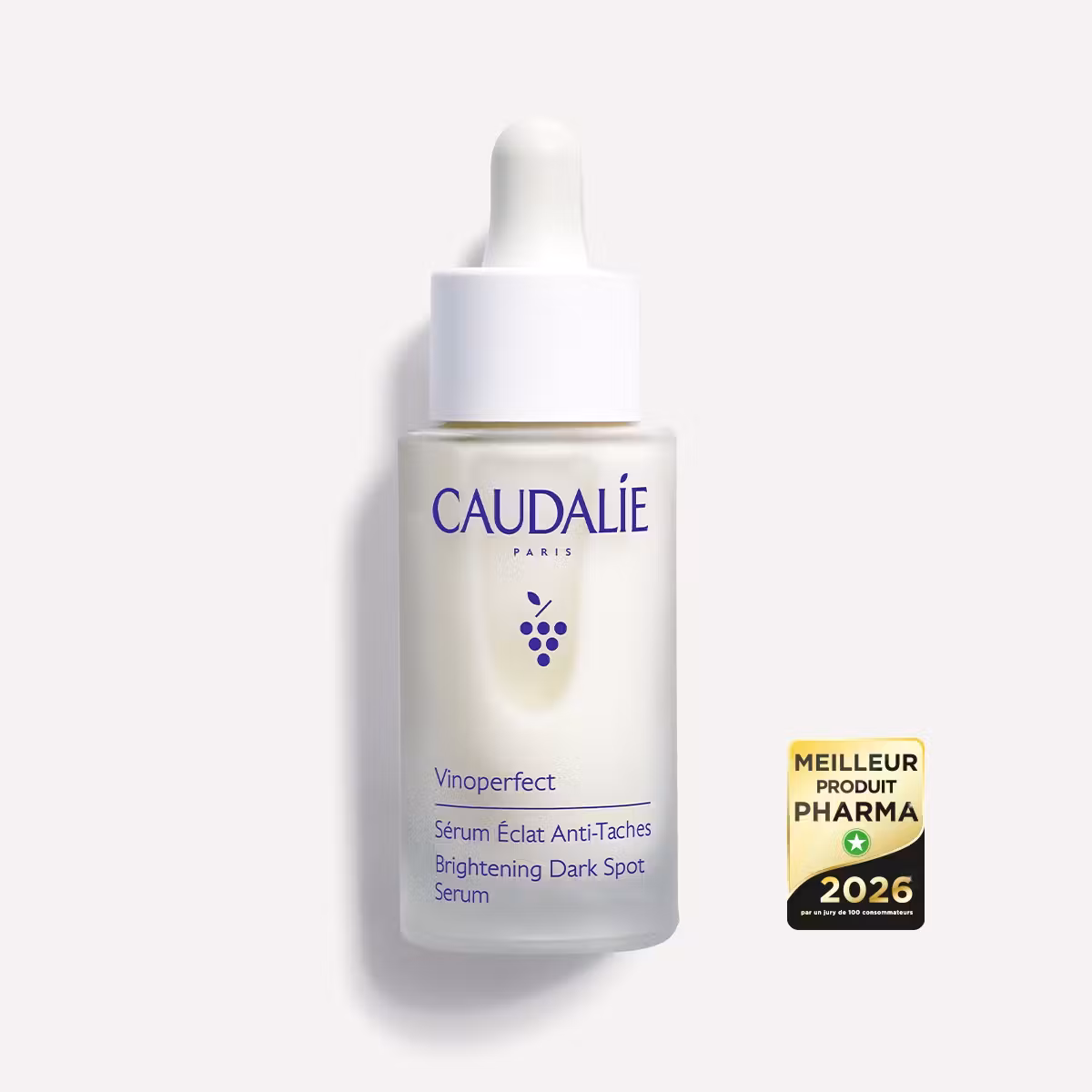 Caudalie Vinoperfect Sérum Éclat Anti-Taches, visuel relevé sur la page fabricant