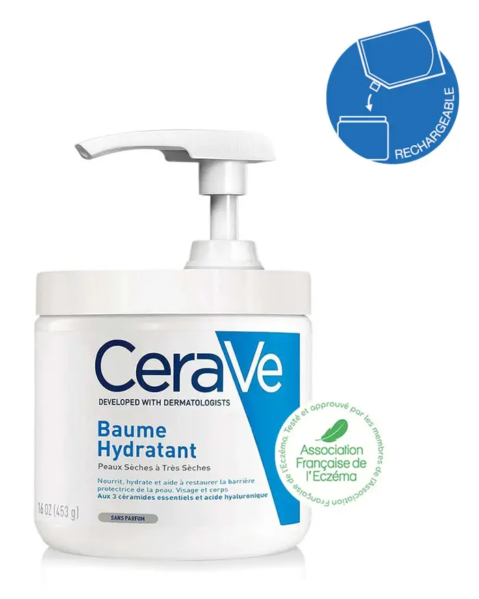 CeraVe Baume Hydratant, visuel relevé sur la page fabricant