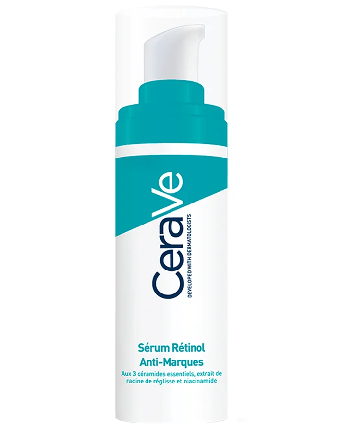 CeraVe Sérum Rétinol Anti-Marques, visuel relevé sur la page fabricant