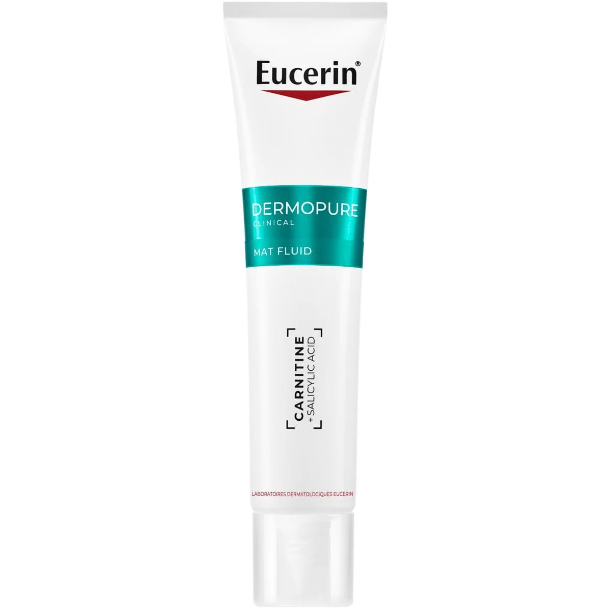 Eucerin DermoPure Clinical Fluide Matifiant, visuel relevé sur la page fabricant